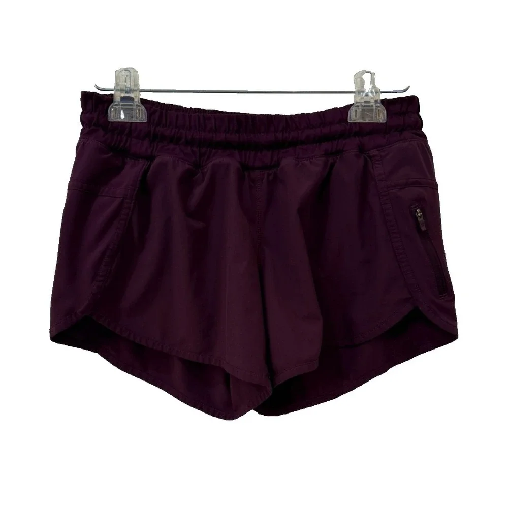 Lululemon Size 6 Lined‎ Running Short Plum